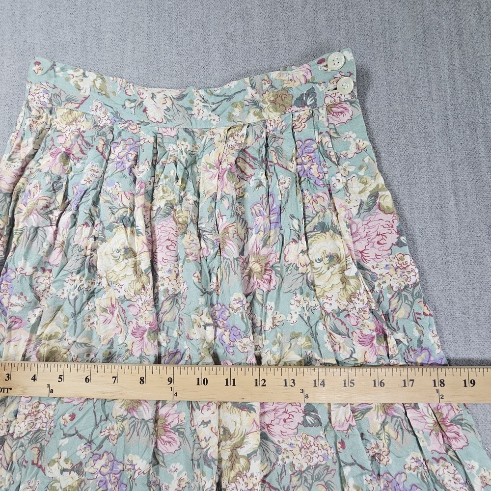 Vintage Agenda USA Women's Floral Midi Romantic Pocket Skirt Size 8 - Picture 11 of 14